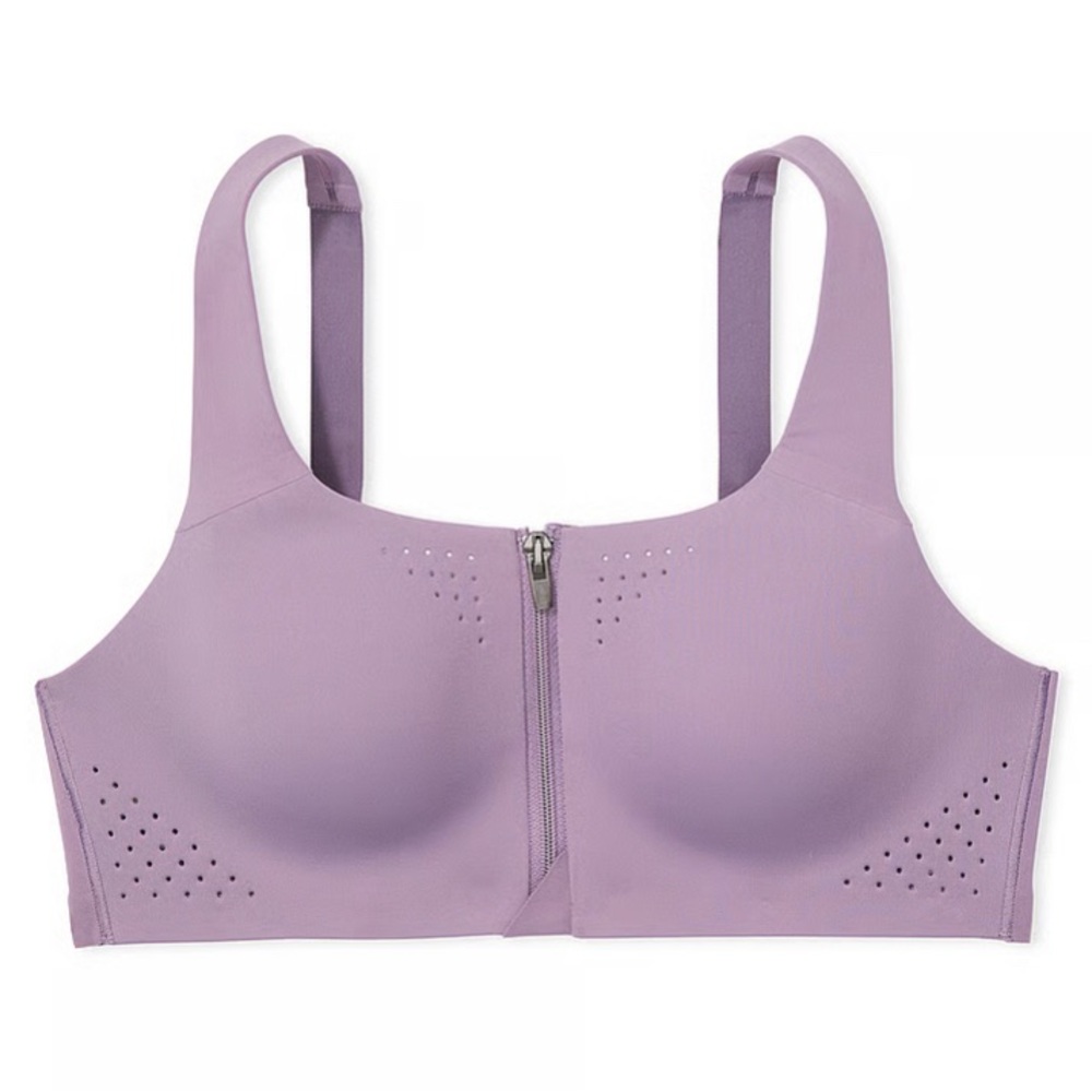 Victoria's Secret Front-Zip Sports Bra - Lavender - Picture 4 of 7